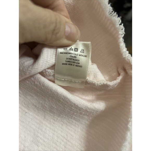 Women's Tgla cropped soft corduroy jacket light pink long sleeve Size Small - Picture 8 of 8